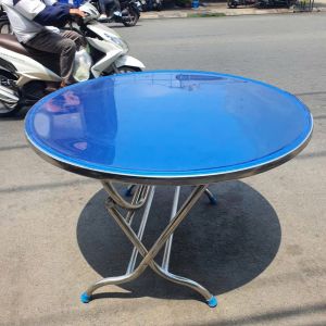 BÀN TRÒN INOX 304 CHỐNG RỈ SÉT MẶT BÀN RỘNG 1.2MM DÀY 1LY5 NẶNG 12KG