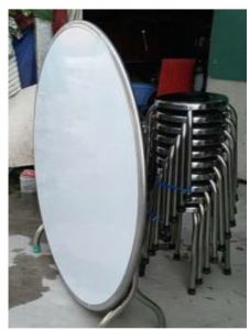 Bộ Bàn Inox Tròn 1m4 + 14 ghế inox 304 Cao Cấp Hòa Phát